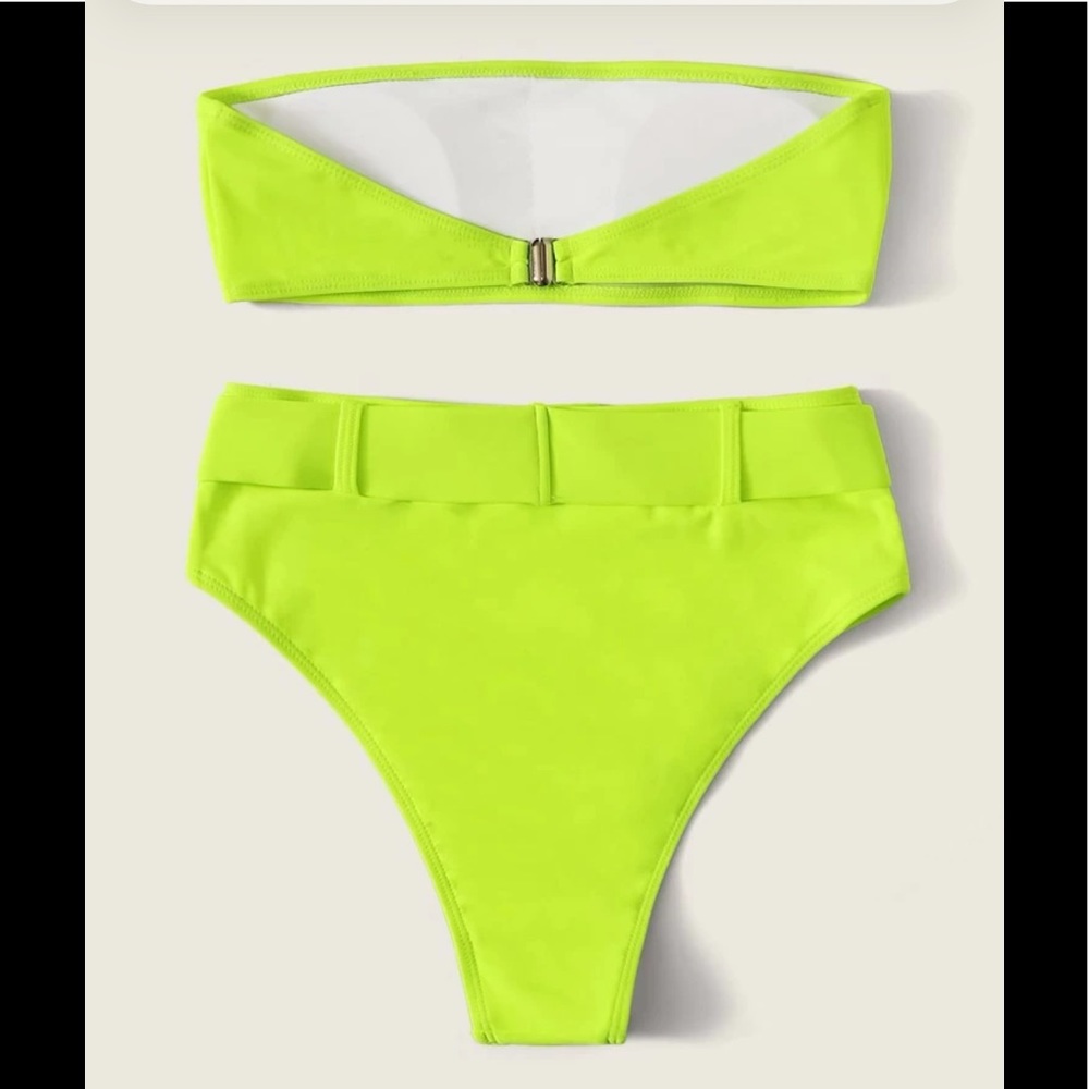 Pink Small Green Med-Large Sexy High Waist 2 Piece.                           B3 - Picture 7 of 11